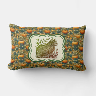 William Morris Vintage Herbstkürme mit Katze Lendenkissen