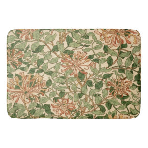 William Morris Vintage-Himbeerblüten-Muster Badematte