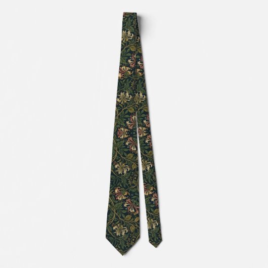 William Morris Vintage-Honeysuckle-Blumenmuster Krawatte (Vorderseite)