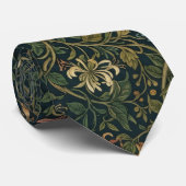 William Morris Vintage-Honeysuckle-Blumenmuster Krawatte (Gerollt)