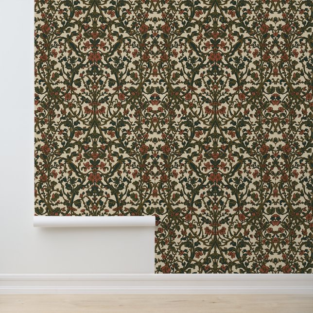 William Morris vintage Honeysuckle Blumenmuster Tapete (Anwendung)