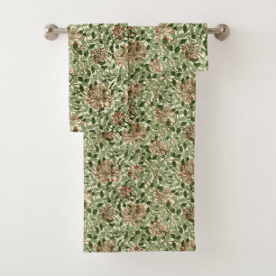 William Morris Vintage Honeysuckle-Muster Badhandtuch Set