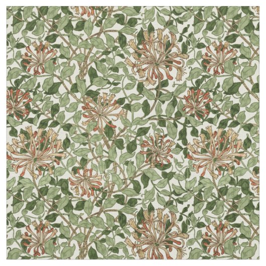 William Morris Vintage-Honeysuckle-Muster Stoff (Nahaufnahme)