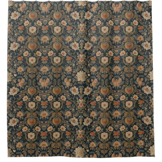 William Morris vintage Honigkraut Blumenmuster Duschvorhang (Vorderseite)