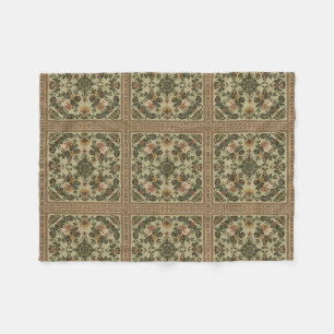 William Morris vintage Honigkraut-Blumenmuster Fleecedecke