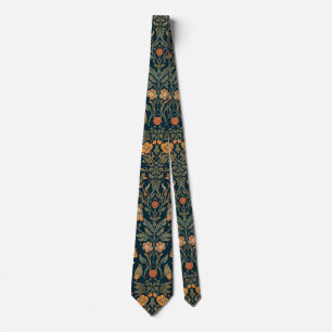 William Morris vintage Honigkraut Blumenmuster Krawatte