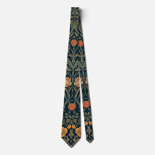 William Morris vintage Honigkraut Blumenmuster Krawatte (Vorderseite)