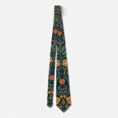 William Morris vintage Honigkraut Blumenmuster Krawatte (Rückseite)