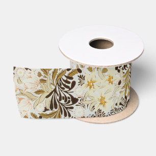 William Morris Vintage Hyazinthe Blumenmuster Art Satinband