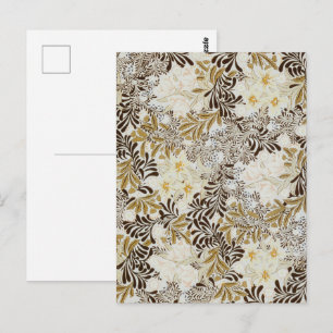 William Morris Vintage Hyazinthen Blumenmuster Art Postkarte