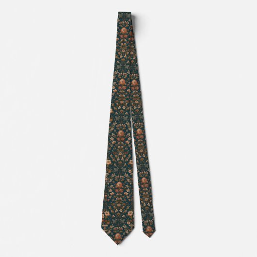 William Morris Vintage-Jasmin-Blumenmuster Krawatte (Vorderseite)