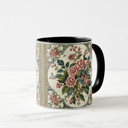 William Morris Vintage-Jasmin-Blumenmuster Tasse (VorderseiteRechts)