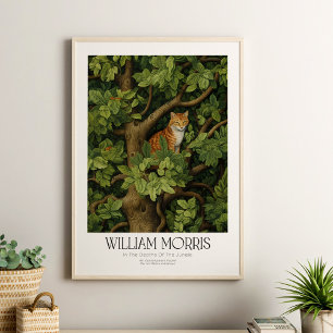 William Morris Vintage Katze im Dschungel Poster