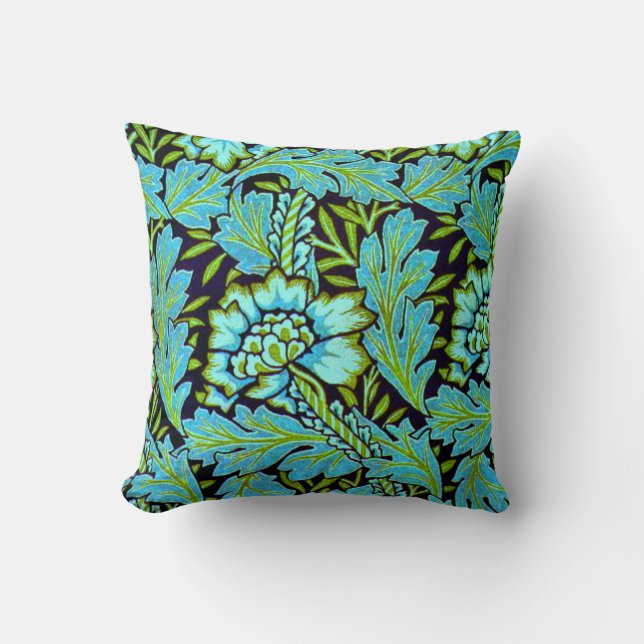 William Morris Vintage-Muster - Anemone Kissen (Vorderseite)