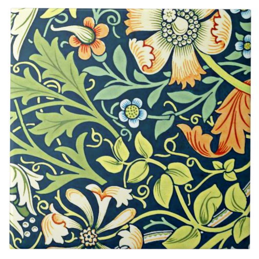 William Morris Vintage-Muster, Compton Fliese (Vorderseite)