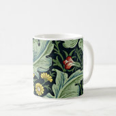 William Morris Vintage-Muster, Leicester, Kaffeetasse (VorderseiteRechts)