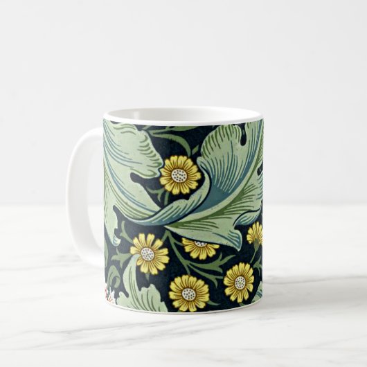 William Morris Vintage-Muster, Leicester, Kaffeetasse (Vorderseite Links)