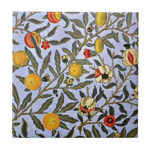 William Morris Vintage-Muster, Obst Fliese (Vorderseite)