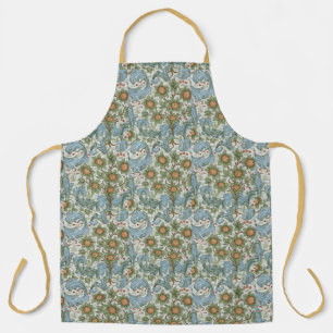 William Morris Vintage Orchard Acanthus Blau Grün Schürze