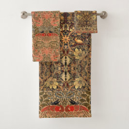 William Morris Vintage-Pfau-Drache Badhandtuch Set