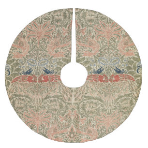 William Morris Vintage Pfau & Drache Tapete Polyester Weihnachtsbaumdecke