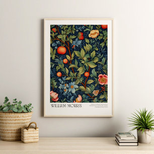 William Morris Vintage Pfirsich und Blüte Poster