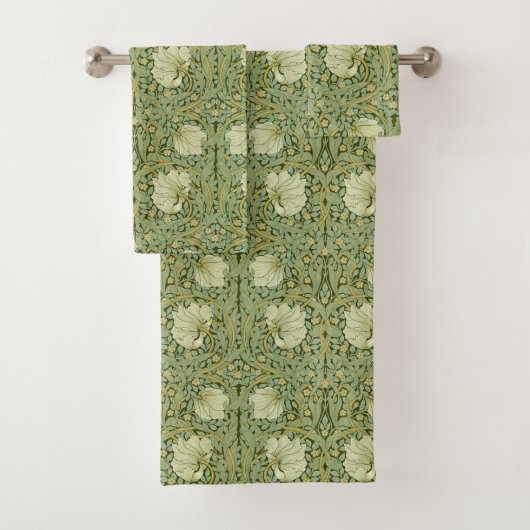 William Morris Vintage Pimpernel Blumenmuster Badhandtuch Set (Insitu)