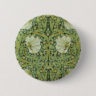 William Morris Vintage Pimpernel Blumenmuster Button