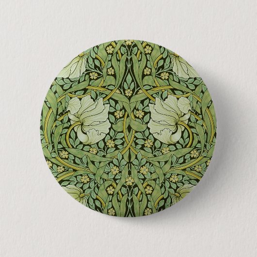 William Morris Vintage Pimpernel Blumenmuster Button (Vorderseite)