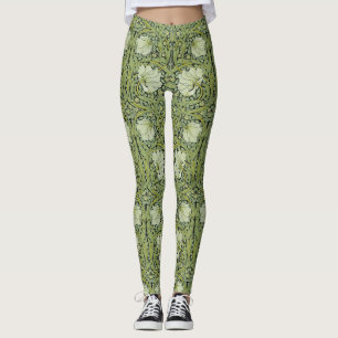 William Morris Vintage Pimpernel Blumenmuster Leggings