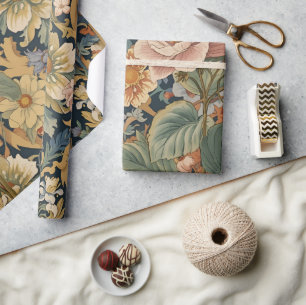 William Morris vintage Pimpernel Präraffaelit Geschenkpapier