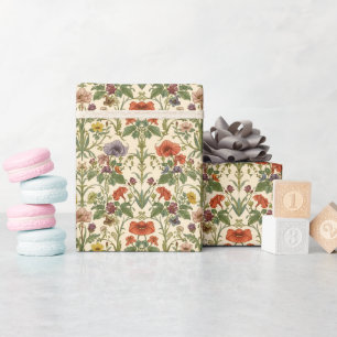 William Morris vintage Pimpernel Präraffaelit Geschenkpapier