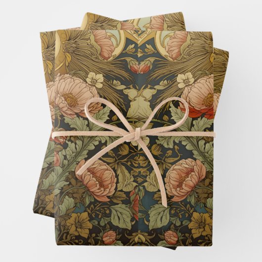 William Morris vintage Pimpernel Präraffaelit Geschenkpapier Set (Beispiel)