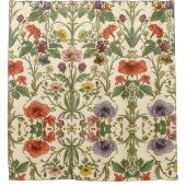 William Morris vintage Pimpernel Präraffaelitisch Duschvorhang (Vorderseite)