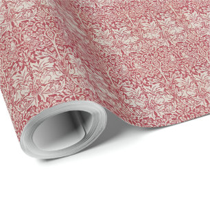 William Morris Vintage Pink Bruder Kaninchen Vögel Geschenkpapier