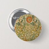William Morris Vintage Rosa- und Rosenmuster Button (Vorne & Hinten)