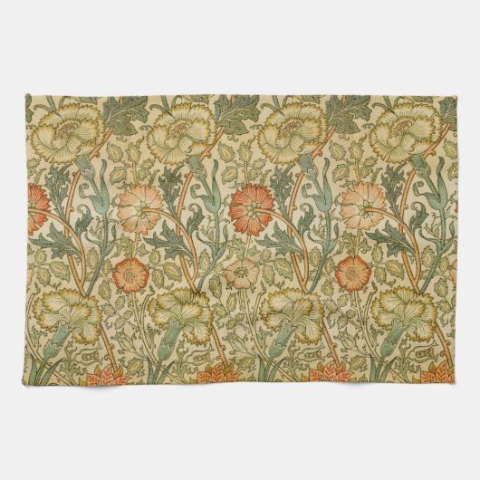 William Morris Vintage Rosa- und Rosenmuster Geschirrtuch (Horizontal)