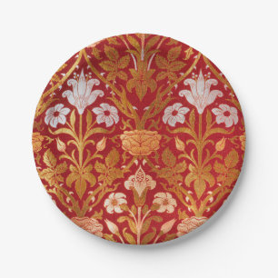 William Morris Vintage Rose & Lily Blumenmuster Pappteller