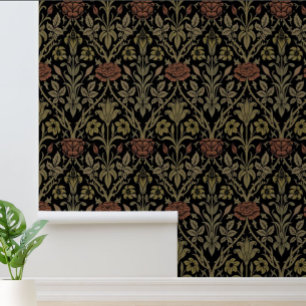 William Morris Vintage Rose und Lily Pattern Tapete