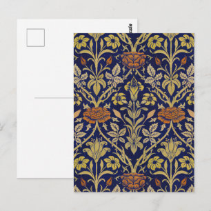 William Morris Vintage-Rosen- und Lilien-Blumenmus Postkarte