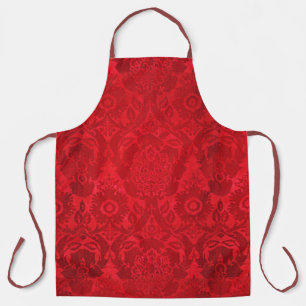 William Morris Vintage Rot gestempeltes Samtmuster Schürze