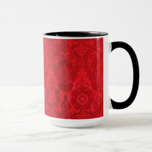 William Morris Vintage Rot gestempeltes Samtmuster Tasse