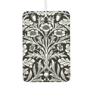 William Morris Vintage Schwarz Weiß Eichenmuster Autolufterfrischer