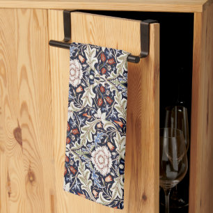William Morris Vintage Severn Blau Blumen Blumen Geschirrtuch