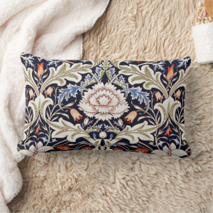 William Morris Vintage Severn Blaue Blumen Lendenkissen