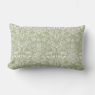 William Morris Vintage Sonnenblume Hellgrün Lendenkissen