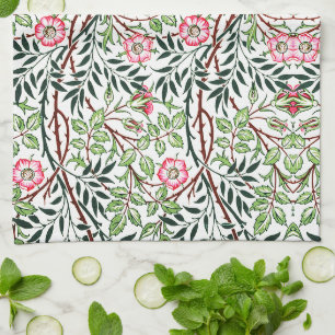William Morris Vintage Sweet Briar Rosen Laub Geschirrtuch