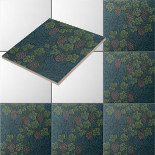 William Morris Vintage-Traubenreben-Muster Fliese