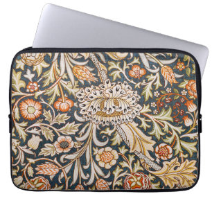 William Morris Vintage Trent Blaues Blumenmuster Laptopschutzhülle
