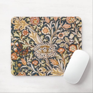 William Morris Vintage Trent Blaues Blumenmuster Mousepad